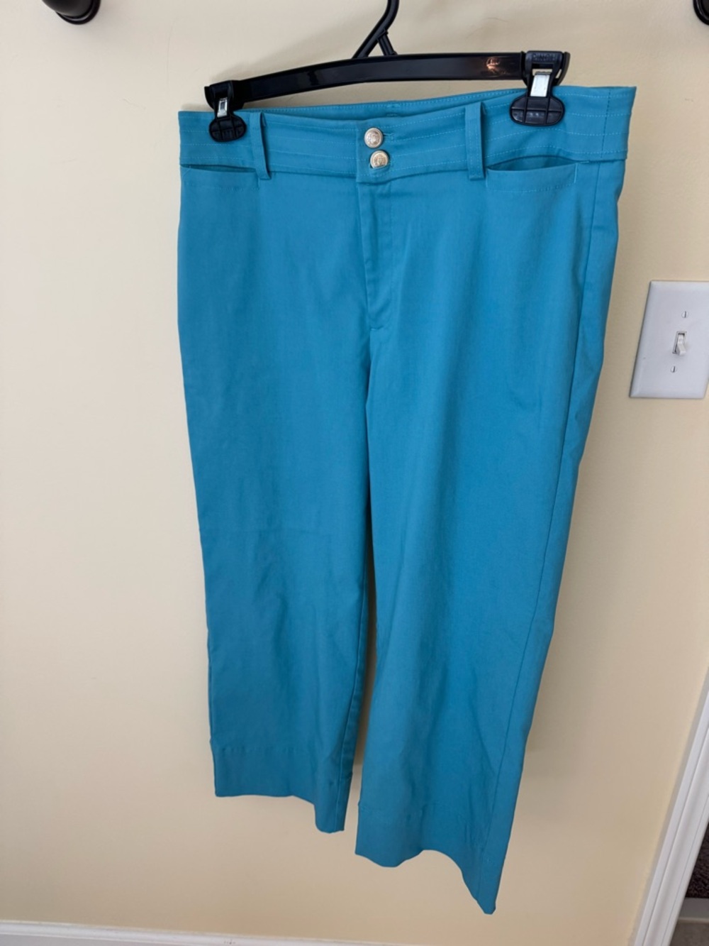 Chico's Teal Cropped Stretch Pants